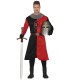 CABALLERO MEDIEVAL ROJO Y NEGRO  ADULTO
