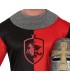 CABALLERO MEDIEVAL ROJO Y NEGRO  ADULTO