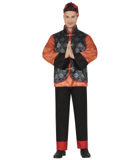 CHINO CHAQUETA ROJA Y NEGRA ADULTO