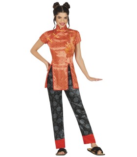 CHINA ROJA CON PANTALON NEGRO ADULTA