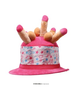 Gorro pastel con penes