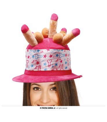 Gorro pastel con penes