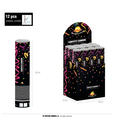 CAÑON CONFETTI  30 CMS. AIRE COMPRIMIDO
