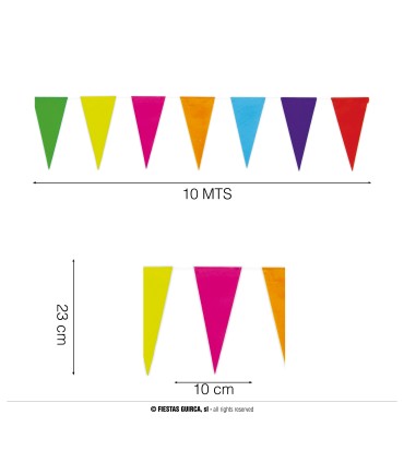 TIRA 10X23CM-10M GALLARDETE