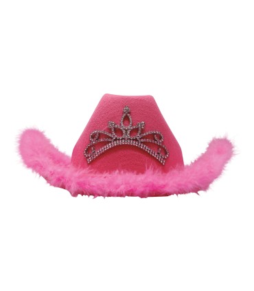 GORRO COWBOY ROSA CON BOA