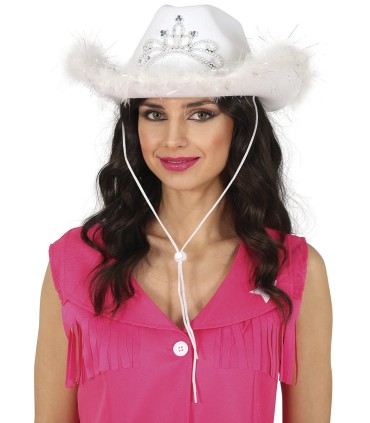 SOMBRERO FIELTRO BLANCO CON BOA