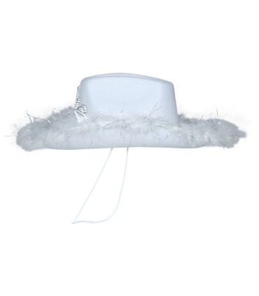 SOMBRERO FIELTRO BLANCO CON BOA