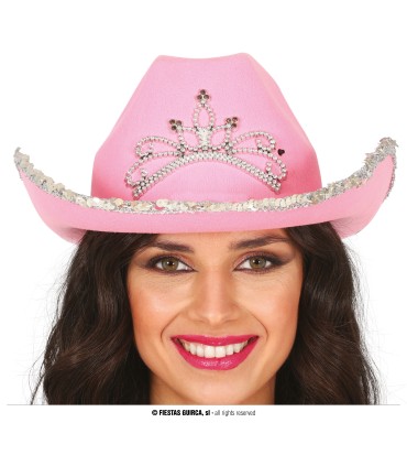 SOMBRERO COWBOY FIELTRO ROSA