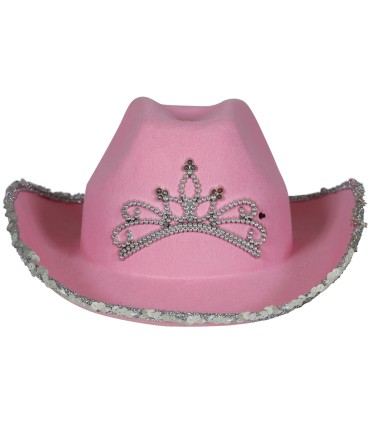SOMBRERO COWBOY FIELTRO ROSA