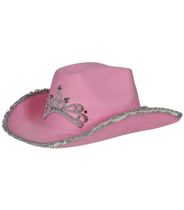 SOMBRERO COWBOY FIELTRO ROSA