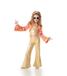 Disfraz de Disco Dorado Niña