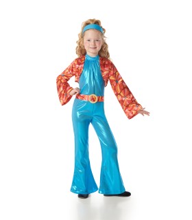 Disfraz de Disco Azul Niña
