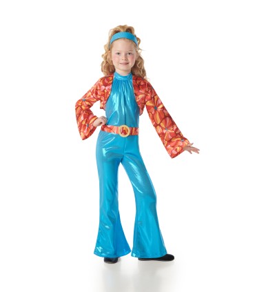 Disfraz de Disco Azul Niña