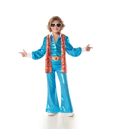 Disfraz de Disco Azul Niño