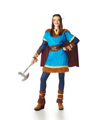Disfraz de Vikinga Azul Mujer