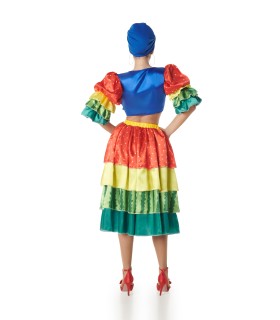 Disfraz de Rumbera Multicolor Mujer