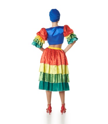Disfraz de Rumbera Multicolor Mujer