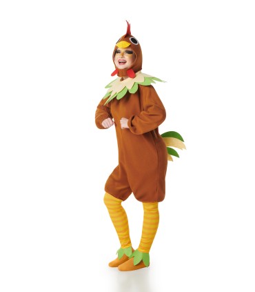 Disfraz de Gallina Marrón Mujer