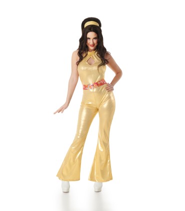 Disfraz de Disco Dorado Mujer