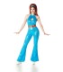 Disfraz de Disco Azul Mujer
