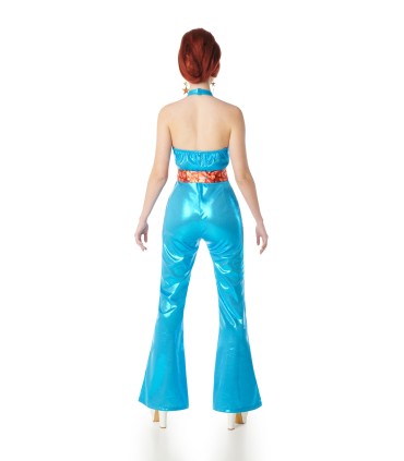 Disfraz de Disco Azul Mujer