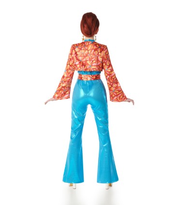 Disfraz de Disco Azul Mujer