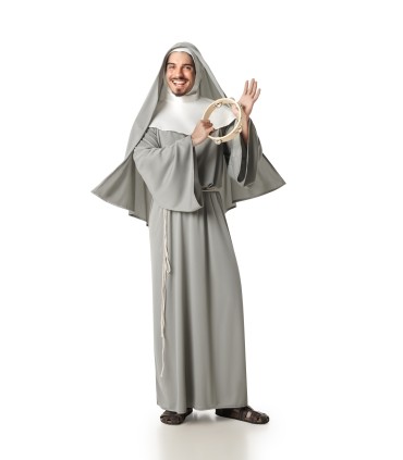 Disfraz de Monja Gris Hombre