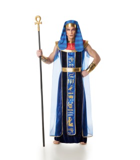 Disfraz de Egipcio Faraón Terciopelo Azul