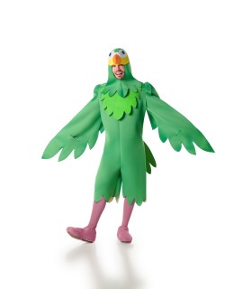 Disfraz de Papagallo Verde Adulto
