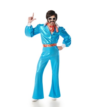 Disfraz de Disco Azul Hombre
