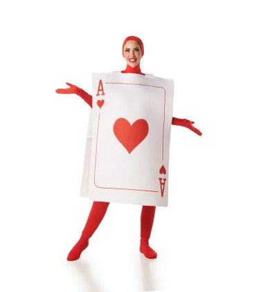 Disfraz de Carta As de Corazones Unisex Adulto Talla ML