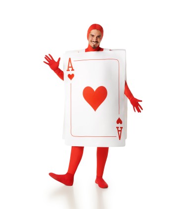 Disfraz de Carta As de Corazones Unisex Adulto Talla ML