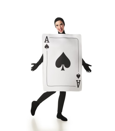 Disfraz de Carta As de Picas Unisex Adulto Talla ML