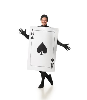 Disfraz de Carta As de Picas Unisex Adulto Talla ML