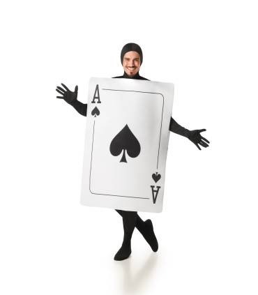 Disfraz de Carta As de Picas Unisex Adulto Talla ML