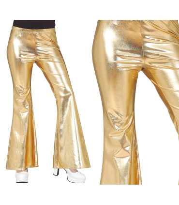 PANTALON CAMPANA METALIZADO