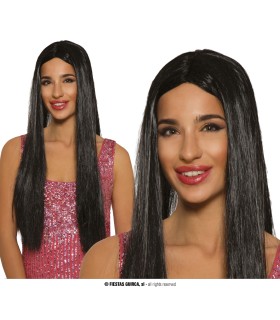 PELUCA MELENAS NEGRA