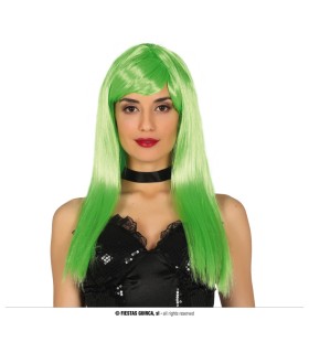PELUCA MELENA VERDE NEON