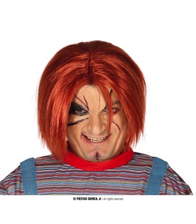 PELUCA MUÑECO ASESINO EN CAJA