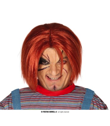 PELUCA MUÑECO ASESINO EN CAJA