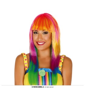 PELUCA MELENA MULTICOLOR(ENVASE CAJA)