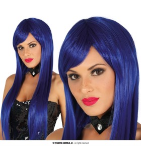 PELUCA MELENA LISA AZUL MARINO HQ EN CAJA