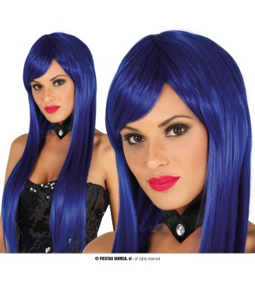 PELUCA MELENA LISA AZUL MARINO HQ EN CAJA