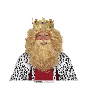 PELUCA Y BARBA REY RUBIO(ENVASE CAJA)