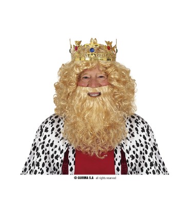 PELUCA Y BARBA REY RUBIO(ENVASE CAJA)