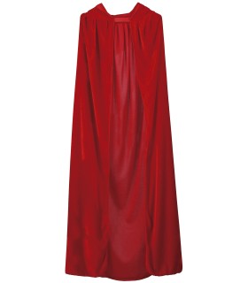CAPA ROJA CON CAPUCHA TERCIOPELO 130 CMS.