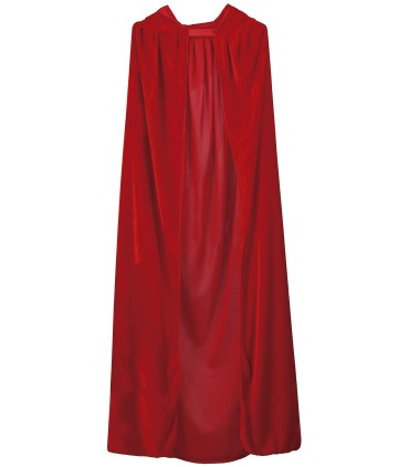 CAPA ROJA CON CAPUCHA TERCIOPELO 130 CMS.