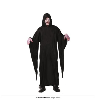 TUNICA NEGRA MUERTE CON CAPUCHA