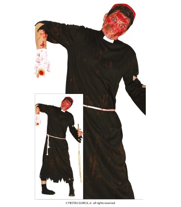 DISFRAZ DE CURA ZOMBIE ADULTO TALLA L 52-54