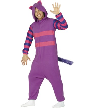 DISFRAZ DE PIJAMA GATO LILA ADULTO TALLA L 42 44